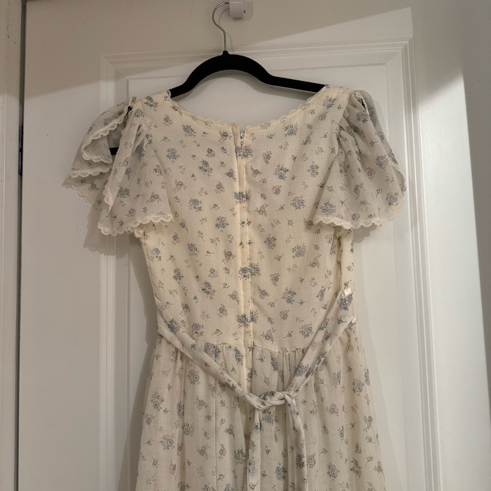 Gunne Sax Cream Floral Maxi Dress by Jessica San Francisco - Picture 7 of 9